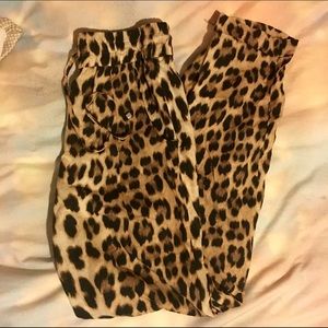 Zara leopard lounge pants