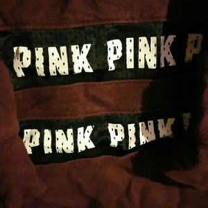 Bergundy Victoria secret PINK varsity crew