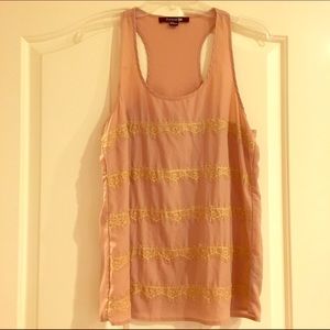 Forever 21 pink lace trim tank