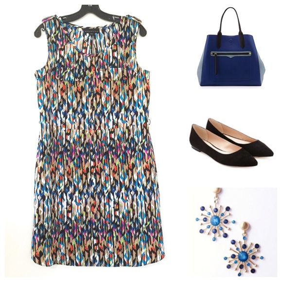 Multi Color Printed Tunic Dress