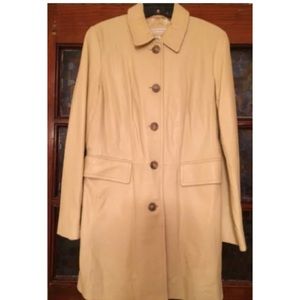 NWOT Banana Republic Leather Car Coat, Sz Med