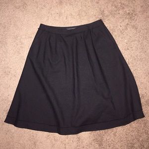 BR circle, a-line, black wool skirt with pockets 4
