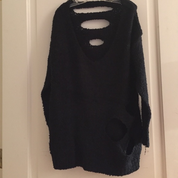 Cutout knit sweater