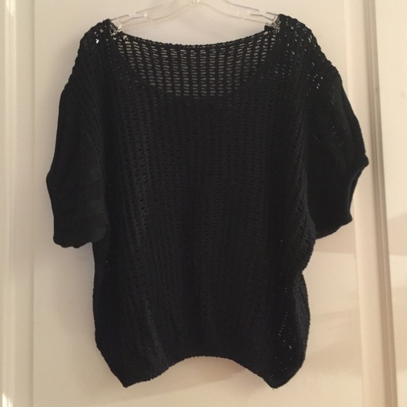 Black knit top