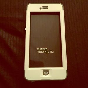 iPhone 6 White LifeProof case.