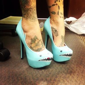 Shark high heels