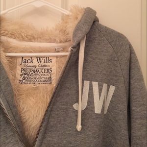 Jack Wills Grey Fur Winter Coat