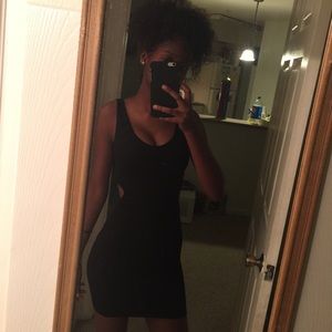 Bebe textured mini dress