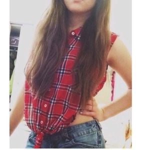 Plaid crop top from forever 21