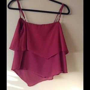 Maroon tank blouse