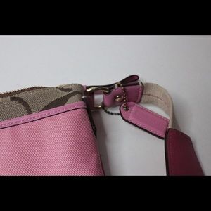 Coach Bags | Pink Signature Stripe Swingpack Crossbody | Poshmark