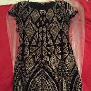 Golden & black wonderful evening dress