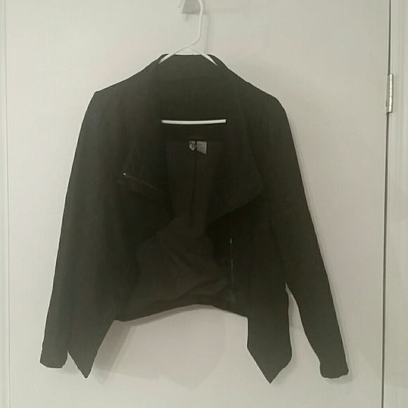 ❌RESERVED❌ Suede black bomber jacket from H&M