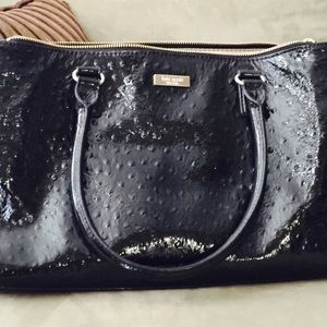 Beautiful large black ostrich KATE SPADE BAG!