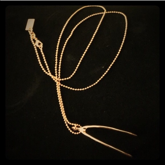 Marc Jacobs Rose Gold Wishbone necklace