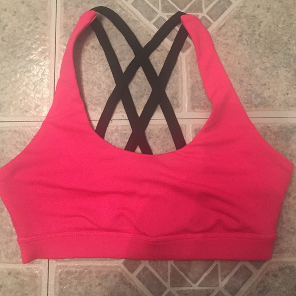 Pink sports bra
