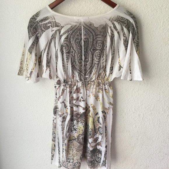 Patterned Off White Color Dress - Picture 2 of 4