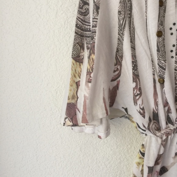 Patterned Off White Color Dress - Picture 4 of 4