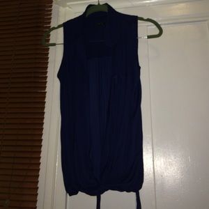 Zara blue tank blouse