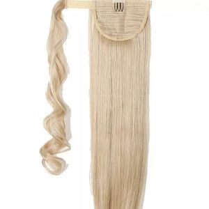 New! Wrap Around Hair Extension, Blonde Curly 24"