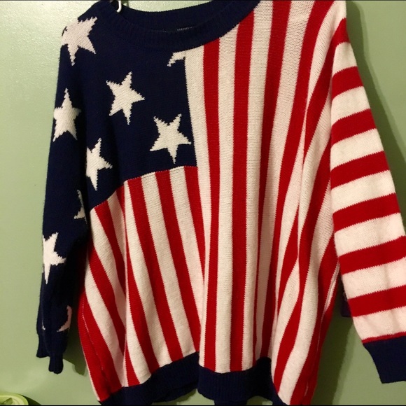 FOREVER 21 FLAG SWEATER 🇺🇸