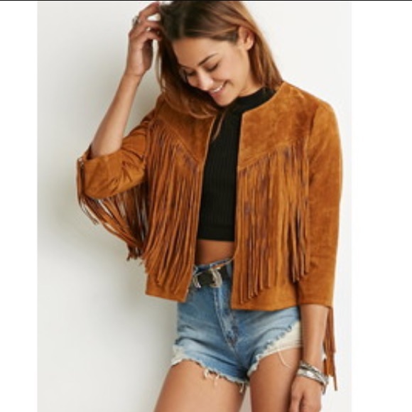 Faux Swede Boho fring never worn jacket