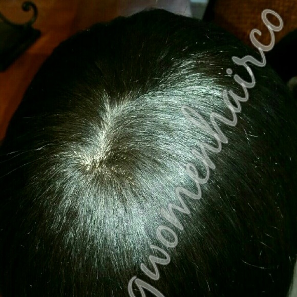 Peruvian straight wig with closure attached main image 6