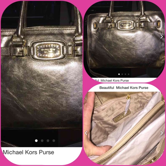 Beautiful authentic MK gold large purse