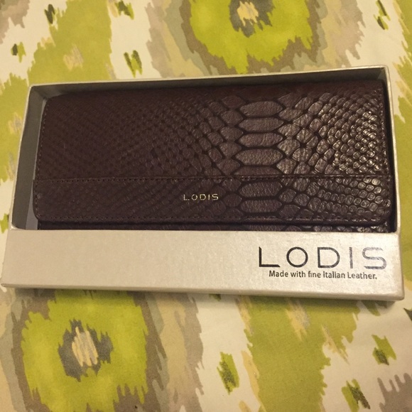 Lodis Croc-Embossed Leather Wallet