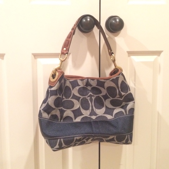 Denim Coach purse