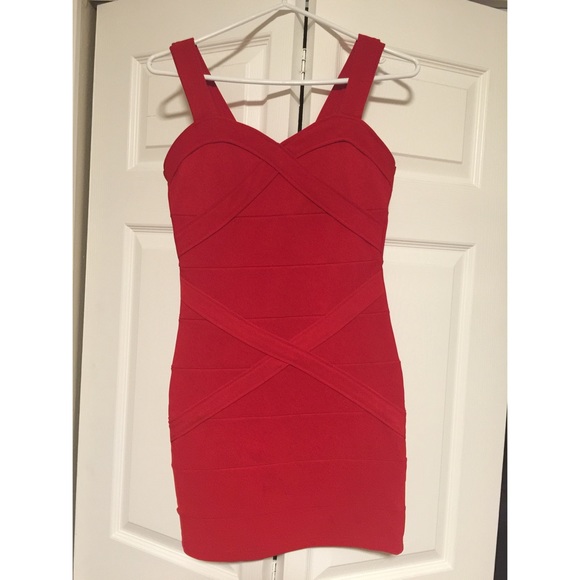 Sexy red bandage dress
