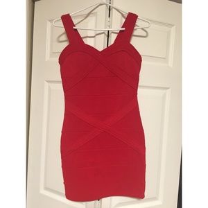 Sexy red bandage dress