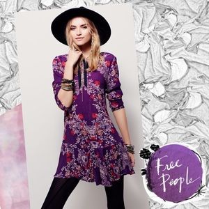 Free People Smooth Talker Floral Tunic Dress