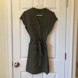 Olive Green Shirt Dress