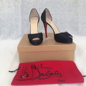 Christian Louboutin satin armadillo d'orsay pumps