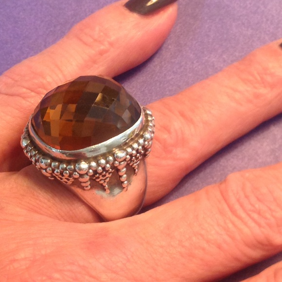 MASSIVE solid Sterling silver Stephen Dweck ring - Picture 2 of 5