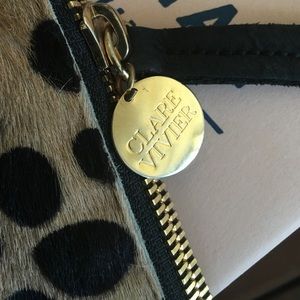 Clare Vivier Bags - Clare V. (Vivier) Leopard Hair Calf Flat Clutch Clare Vivier Bags - Clare V. (Vivier) Leopard Hair Calf Flat Clutch