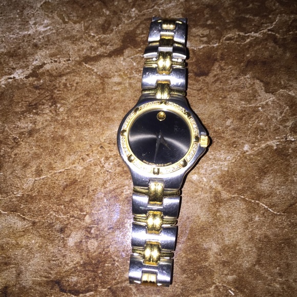 Movado "authentic" worn scratches diamond face
