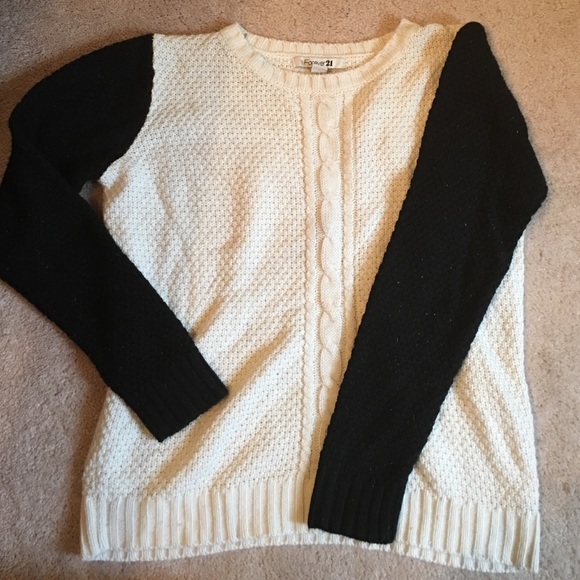 Black and white sweater