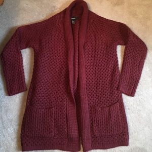 Gorgeous burgundy knit cardigan