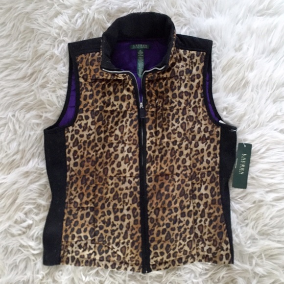 Lauren by Ralph Lauren Leopard Vest - Picture 1 of 4