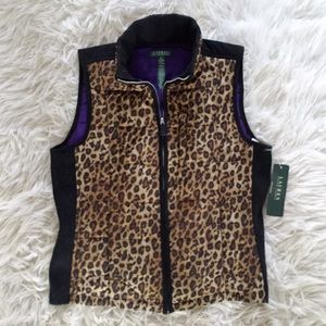 Lauren by Ralph Lauren Leopard Vest