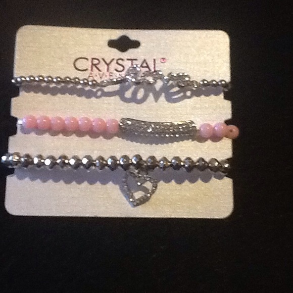 3 pcs/ Beads Rhinestone Love/ Infinity Bracelet