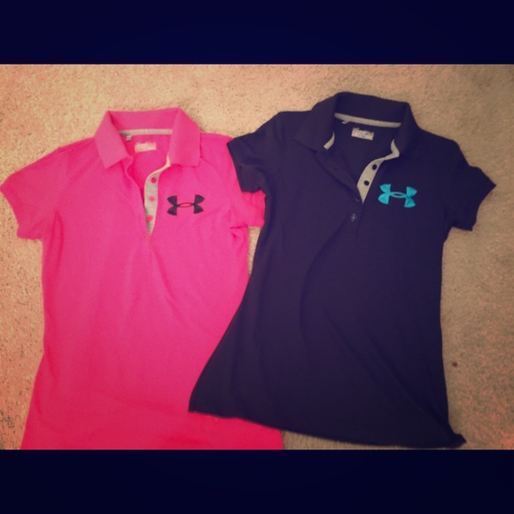 Underarmour NWOT polo set. Pink & black.