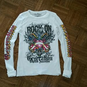 Bejeweled by Susan Fixel thermal long sleeve shirt