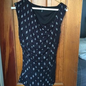 Flattering rushed top
