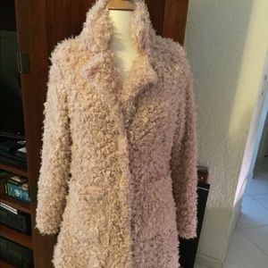 New fuzzy shaggy amazing blush coat!