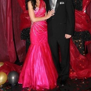 Pink MacDuggal prom dress