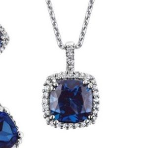 New! CZ Sapphire Necklace 💎😍😘