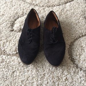 Suede Oxford-like Flats